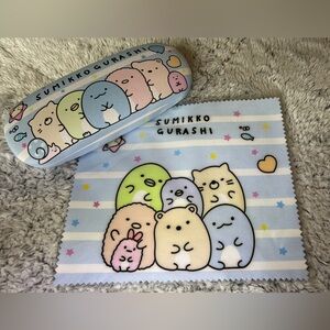 Sumikko Gurashi Glasses Case and Cloth Set. 2 pieces, NWOT